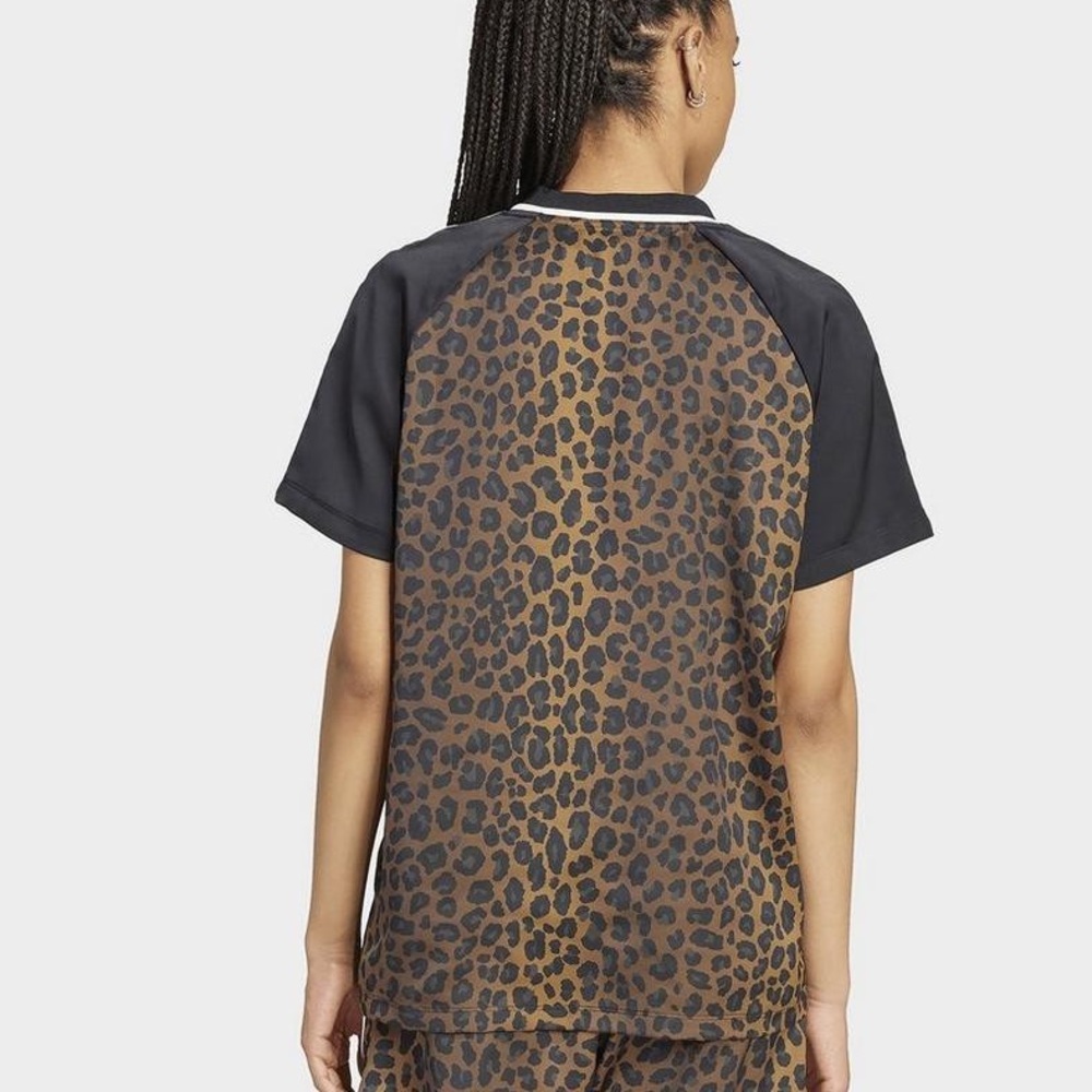 Adidas Originals Black and Brown Leopard Tee - Picture 4 of 4